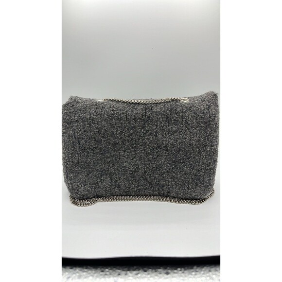 Sarah Oliver handmade grey wool bag with chain - Picture 4 of 7